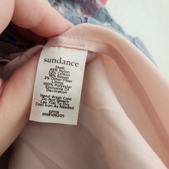 Sundance Vintage Days Lace Peplum Top M - Picture 6 of 9